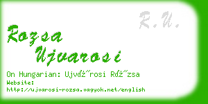 rozsa ujvarosi business card